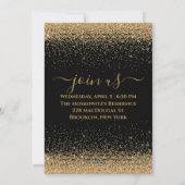 Elegant Black and Gold Passover Seder Invitation Feestdagenkaart (Achterkant)