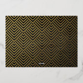 Elegant Black and Gold Photo Graduparty Folie Uitnodiging (Achterkant)