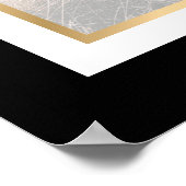 Elegant Black and Gold Photo WeduwWelkomstbord Poster (Hoek)