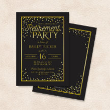 Elegant Black and Gold Retirement Party