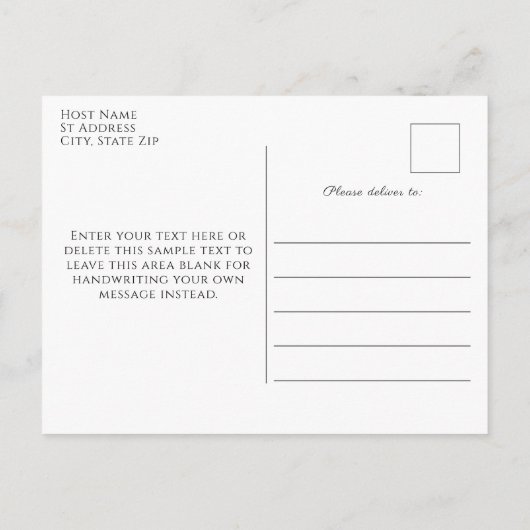 Elegant Black and Gold Retirement Party Uitnodiging Briefkaart (Achterkant)