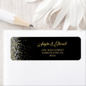 Elegant Black and Gold Return Address Label (Insitu)