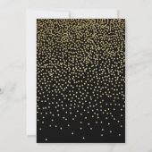 Elegant Black and Gold Script Holiday Party Kaart (Achterkant)