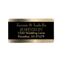 Elegant Black and Gold Starlights Weddenschap Etiket