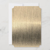 Elegant Black and Gold Starlights Weddenschap Kaart (Achterkant)