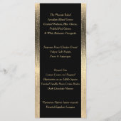Elegant Black and Gold Starlights Weddenschap - Me Menu (Achterkant)