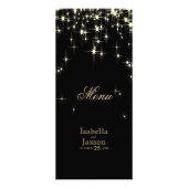 Elegant Black and Gold Starlights Weddenschap - Me Reclamekaart (Voorkant)
