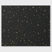 Elegant Black and Gold Stars and Sparkles Gift Cadeaupapier (Vlak)