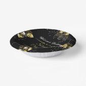 Elegant black and gold summer wedding papieren kommen (Gebogen)