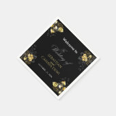 Elegant black and gold summer wedding servet (Hoek)