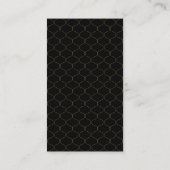 Elegant Black and Gold Trellis Business Monogram Visitekaartje (Achterkant)