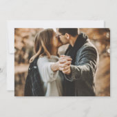 Elegant Black and Gold Wedding 4 Foto Save The Date (Achterkant)