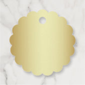 Elegant Black and Gold Wedding Bedankjes Labels (Achterkant)