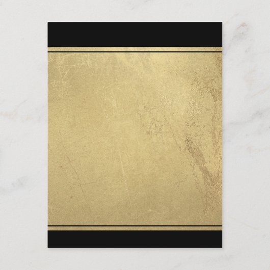 Elegant Black and Gold Wedding Details Enclosure C Informatiekaartje (Achterkant)