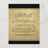 Elegant Black and Gold Wedding Details Enclosure C Informatiekaartje (Voorkant)