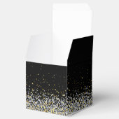 Elegant Black and Gold Wedding Favor Box Bedankdoosjes (Geopend)