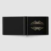 Elegant Black and Gold Wedding Guest Book Gastenboek (Volledig)