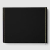 Elegant Black and Gold Wedding Guest Book Gastenboek (Achterkant)