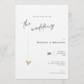 Elegant Black and Gold Wedding Invitation Kaart (Voorkant)