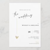 Elegant Black and Gold Wedding Invitation Kaart (Voorkant)