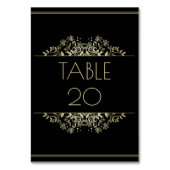 Elegant Black and Gold Wedding Kaart (Voorkant)