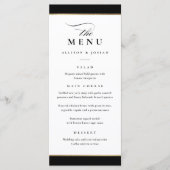 Elegant Black and Gold Wedding Menu (Voorkant)