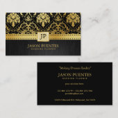 Elegant Black and Gold Wedding Planner Visitekaartje (Voorkant / Achterkant)