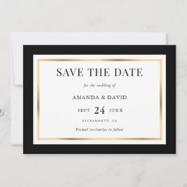 Elegant Black and Gold Wedding Save The Date