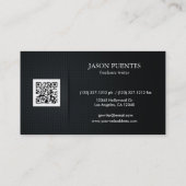 Elegant Black and Gold Writer Visitekaartje (Achterkant)