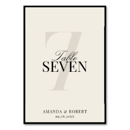 Elegant Black and Ivory Old Money Wedding Kaart