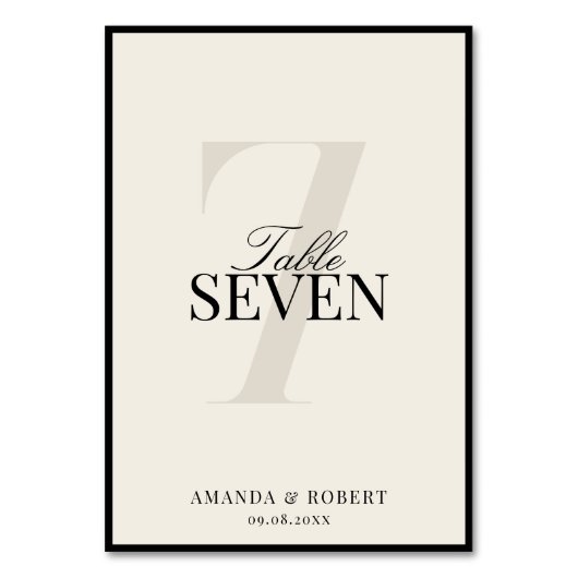 Elegant Black and Ivory Old Money Wedding Kaart (Voorkant)