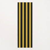 Elegant Black and M Gold Striped Yoga Mat Design (Voorkant)