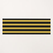 Elegant Black and M Gold Striped Yoga Mat Design (Voorkant (horizontaal))