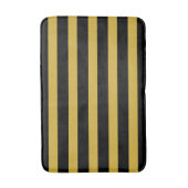 Elegant Black and Metallic Gold Stripe Badmat (Voorkant Verticaal)