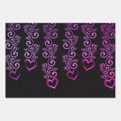 Elegant Black and Red Hearts Collectie Inpakpapier Vel (Voorkant 2)