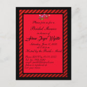 Elegant Black and Red Invitation Uitnodiging Briefkaart (Voorkant)