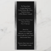 Elegant Black and Silver Starlights Weddenschap - Menu (Achterkant)