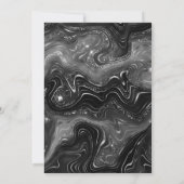 Elegant Black and Silver with Diamonds Wedding Kaart (Achterkant)