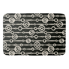 Elegant black and white abstract pattern badmat