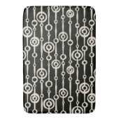 Elegant black and white abstract pattern badmat (Voorkant Verticaal)