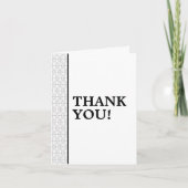 Elegant Black and White Art Deco Style Bedankkaart (Voorkant)