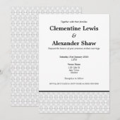 Elegant Black and White Art Deco Style Kaart (Voorkant / Achterkant)