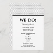 Elegant Black and White Art Deco Style Kaart (Voorkant / Achterkant)