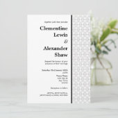 Elegant Black and White Art Deco Style  Kaart (Staand voorkant)