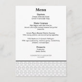 Elegant Black and White Art Deco Style Menu (Voorkant)
