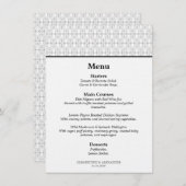 Elegant Black and White Art Deco Style Menu (Voorkant / Achterkant)