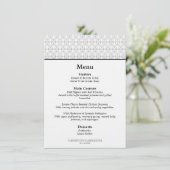 Elegant Black and White Art Deco Style Menu (Staand voorkant)