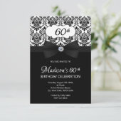 Elegant Black and White Birthday Kaart (Staand voorkant)