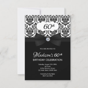Elegant Black and White Birthday Kaart