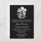 Elegant Black and White Birthday Party Invitation Kaart (Voorkant)